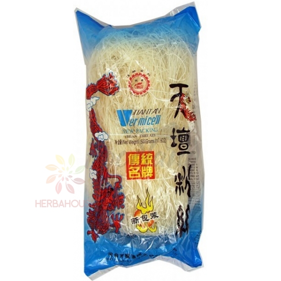 Obrázok pre Tiantan Vermicelli Tăiței din sticlă fără gluten (250g)