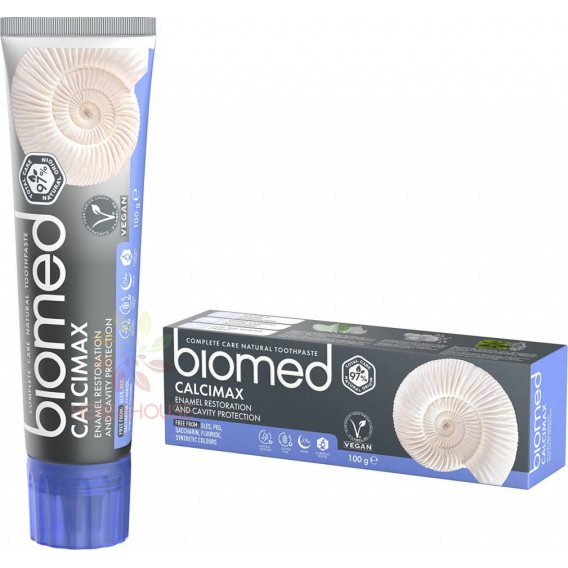 Obrázok pre Biomed Calcimax Bio Pastă de dinți naturală remineralizantă cu extracte de alge marine și argilă roz (100g)