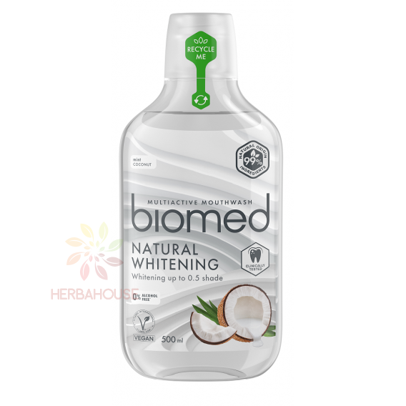 Obrázok pre Biomed Natural Whitening apă de gură naturală pentru albire delicată (500ml)
