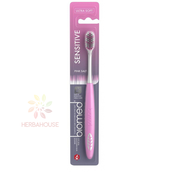 Obrázok pre Biomed Sensitive Pink Salt periuță de dinți pentru dinți și gingii sensibile - Ultra soft (1buc)