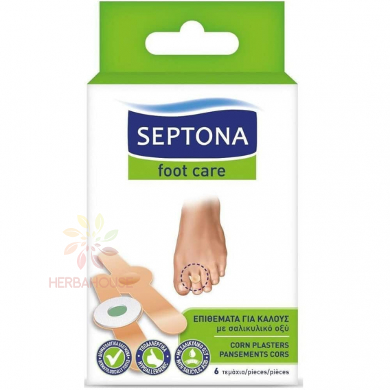 Obrázok pre Septona Foot Care Plasturi de porumb cu acid salicilic (6 buc)