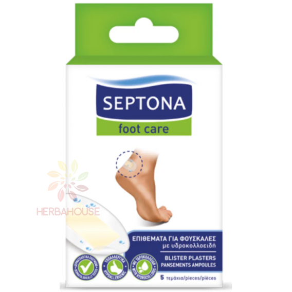 Obrázok pre Septona Foot Care plasturi hidrocoloizi pentru blistere - impermeabili (5 buc)