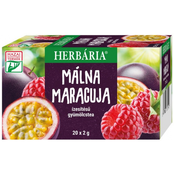 Obrázok pre Herbária Ceai de fructe cu aromă de zmeură și fructul pasiunii, porționat (20 buc)