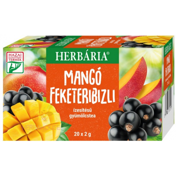 Obrázok pre Herbária Ceai de fructe cu aromă de mango și coacăze negre, porționat (20 buc)