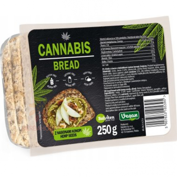 Obrázok pre Balviten Cannabis Bread Pâine fără gluten cu semințe de cânepă (250g)