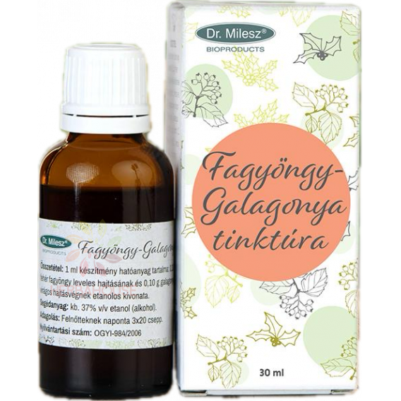 Obrázok pre Dr.Milesz Tinctură de vâsc și păducel (30ml)