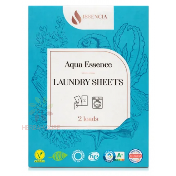 Obrázok pre Issencia Aqua Essence Benzi de rufe ecologice cu parfum de prospețime marină (2 spălări)