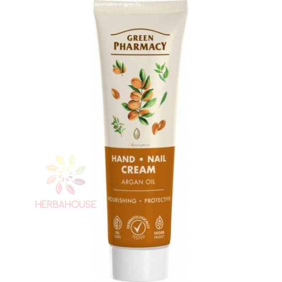 Obrázok pre Green Pharmacy Cremă pentru mâini și unghii cu ulei de argan și vitamine (100ml)