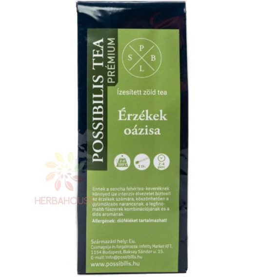 Obrázok pre Possibilis Oază a simțurilor Ceai verde aromatizat vrac (75g)