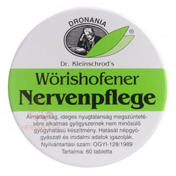 Obrázok pre Dronania Nervenpflege Tablete din plante pentru ameliorarea anxietății, a tensiunii nervoase și pentru a promova un somn mai bun (60buc)
