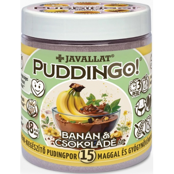 Obrázok pre Javallat PuddinGo! Budincă cu aromă de banană și ciocolată (360g)