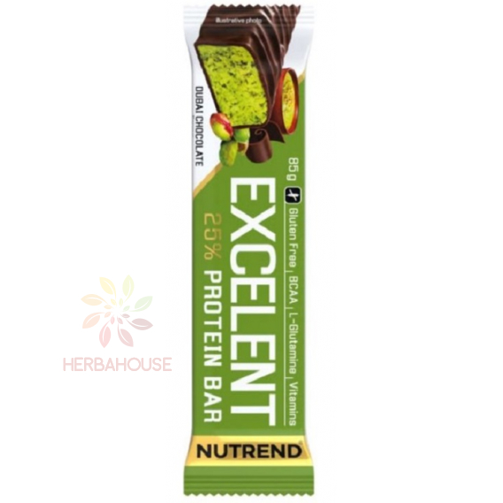 Obrázok pre Nutrend Excelent Fără gluten Baton proteic Dubai ciocolată (85g)
