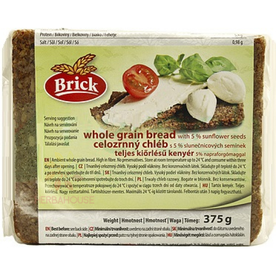 Obrázok pre Brick Pâine integrală de secară cu semințe de floarea-soarelui (375g)