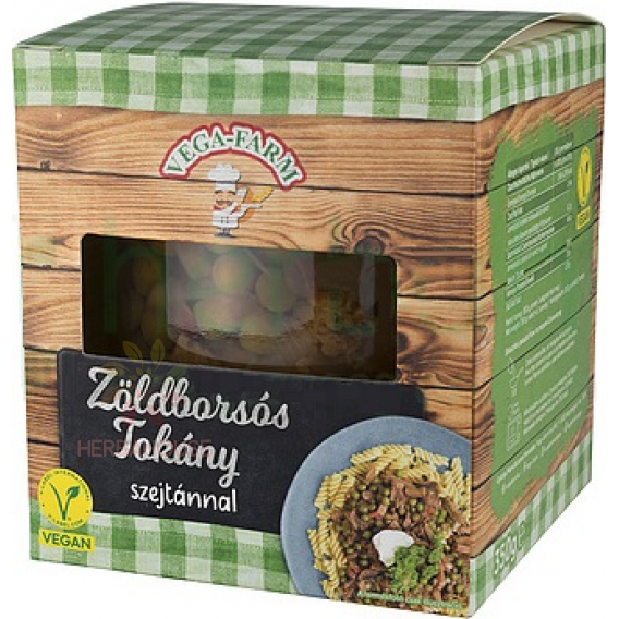Obrázok pre Vega Farm Vegan Tokáň cu mazăre verde și seitan (350g)