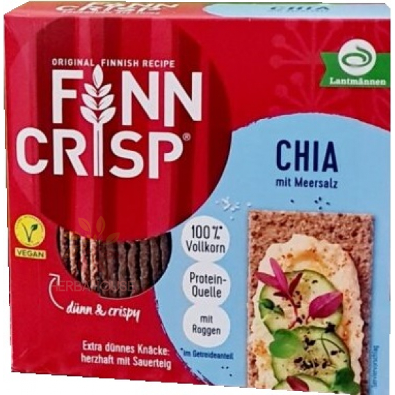 Obrázok pre Finn Crisp Pâine crocantă de secară cu semințe de chia și sare de mare (195g)