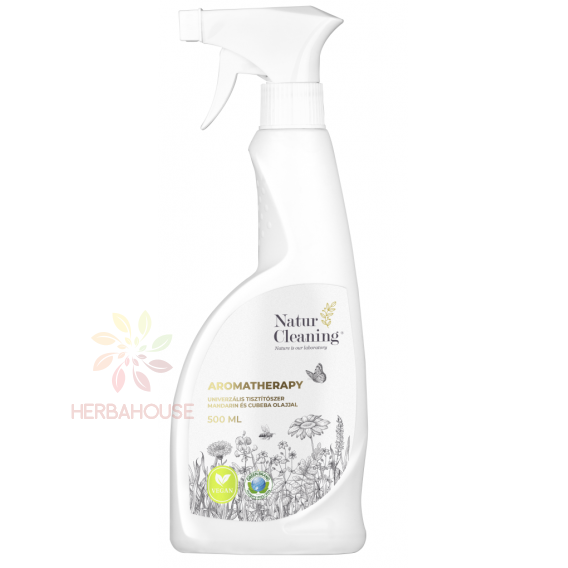 Obrázok pre Natur Cleaning Soluție universală de curățare pentru aromaterapie cu uleiuri esențiale de mandarină și cubeba în spray (500ml)