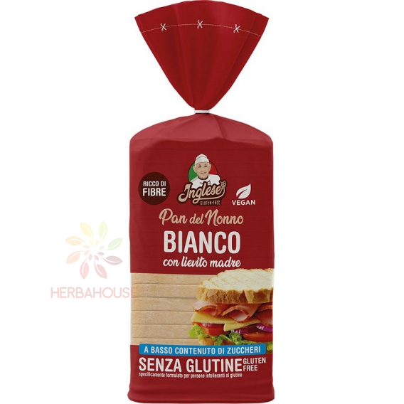 Obrázok pre Inglese Pan Del Nonno Pâine ușoară cu maia, fără gluten, feliată (300g)