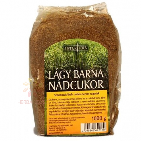 Obrázok pre Interherb Zahăr brun fin din trestie de zahăr (1000g)