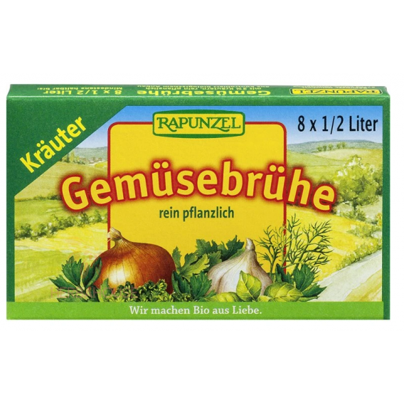 Obrázok pre Rapunzel Bio Cuburi de supă de legume cu ierburi aromatice și drojdie organică (68g)