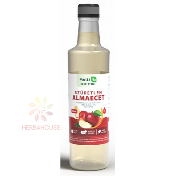Obrázok pre Multi 4U Oțet de mere, nefiltrat, nepasteurizat (500ml)