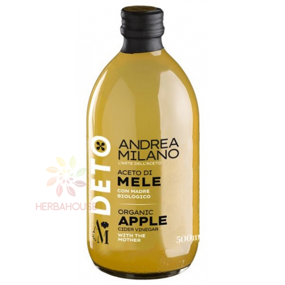 Obrázok pre Andrea Milano Bio Oțet de mere, nefiltrat, nepasteurizat (500 ml)