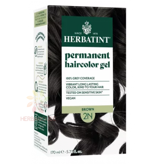 Obrázok pre Herbatint Vopsea naturală permanentă de păr 2N - maro (170ml)