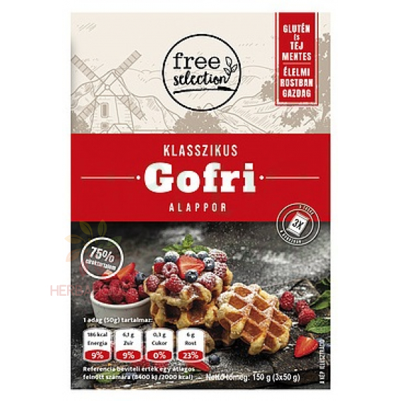 Obrázok pre Free Selection Amestec de făină fără gluten pentru vafe (150g)