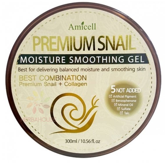 Obrázok pre Amicell Premium Snail Gel hidratant și fermitor cu extract de mucus de melc și colagen (300ml)
