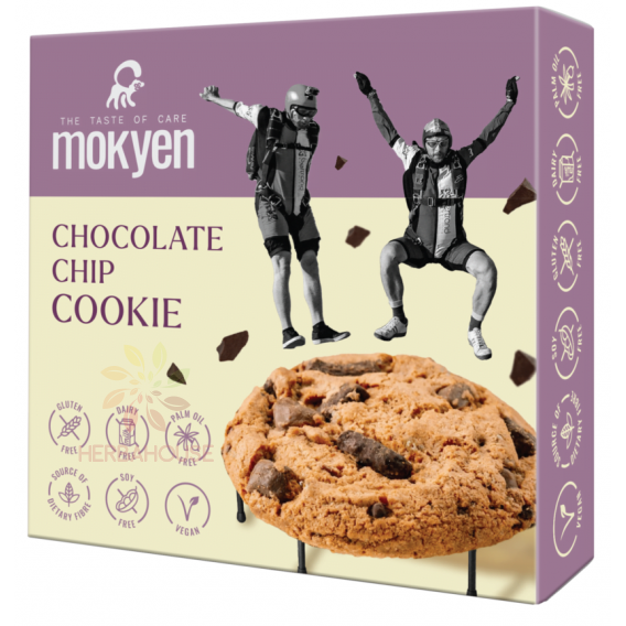 Obrázok pre Majomkenyér Vegan Biscuiți din fulgi de ovăz fără gluten cu bucăți de ciocolată (50g)