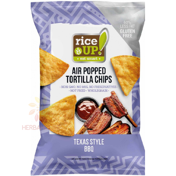 Obrázok pre Rice Up Chipsuri tortilla din porumb fără gluten cu aromă de grătar (60g)
