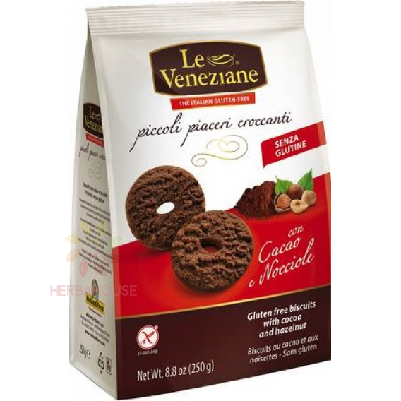Obrázok pre Le Veneziane Biscuiți fără gluten cu cacao și nuci (250g)