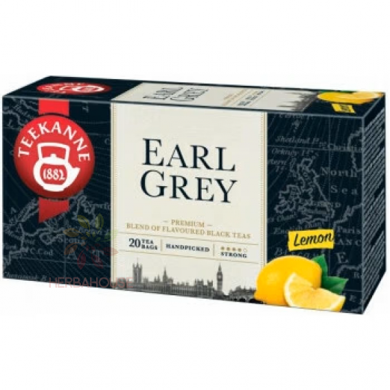 Obrázok pre Teekanne Earl Grey Ceai negru cu aromă de bergamotă și lămâie, porționat (20buc)