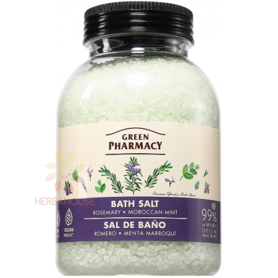 Obrázok pre Green Pharmacy Sare de baie cu rozmarin și mentă marocană (1000g)