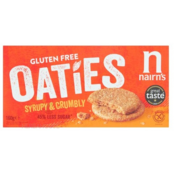 Obrázok pre Nairns Biscuiți din ovăz integral fără gluten cu conținut scăzut de zahăr (160g)