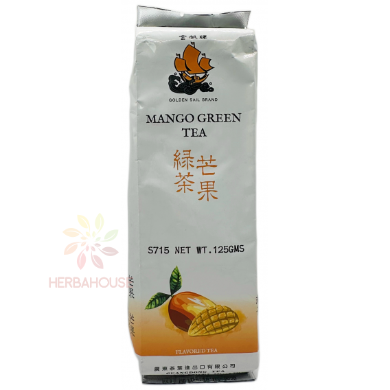 Obrázok pre Golden Sail Ceai verde cu mango - vrac (125g)