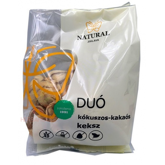 Obrázok pre Natural DUO Biscuiți nuci de cocos cu cacao fără gluten (150g)
