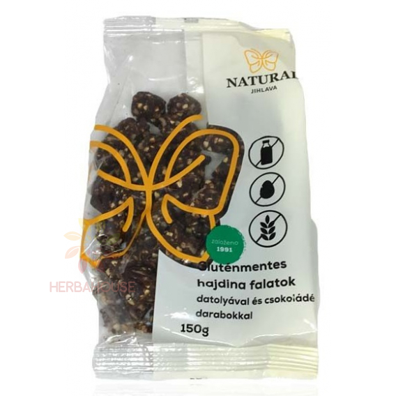 Obrázok pre Natural Bucăți de ciocolată cu curmale și hrișcă fără gluten (150g)