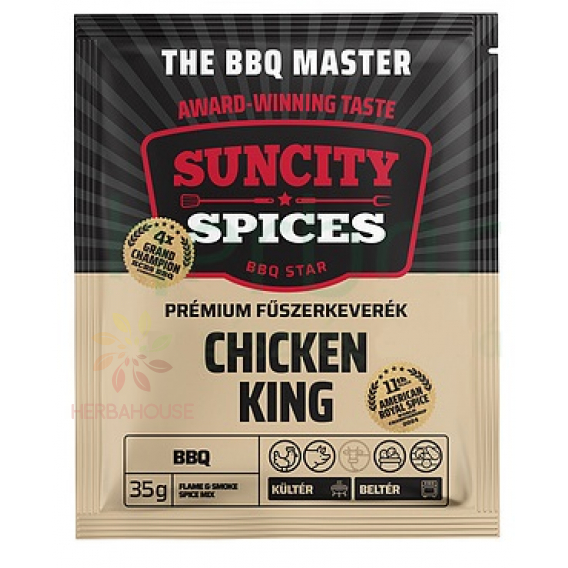 Obrázok pre SunCity Premium Chicken King BBQ Seasoning – Mix pentru grătar de pui și curcan (35g)