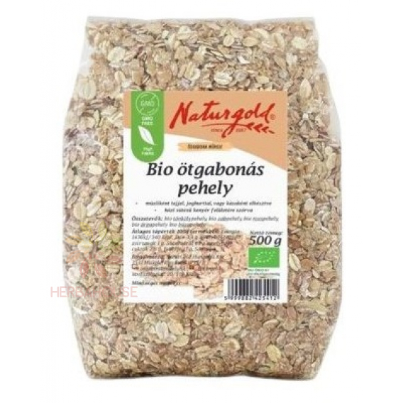 Obrázok pre Naturgold Bio Fulgi din cinci cereale – grâu, spelta, ovăz, orz și secară (500g)