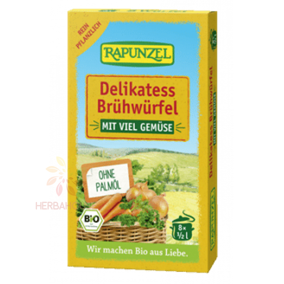 Obrázok pre Rapunzel Delicatess Bio bulion de legume în cuburi (8buc)