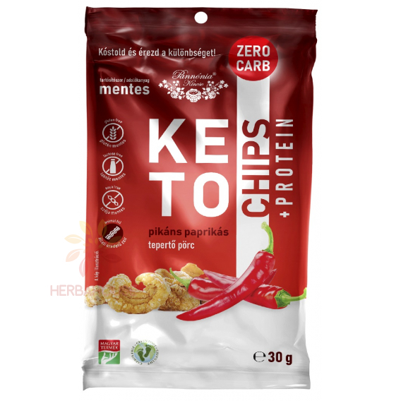 Obrázok pre Pannónia Kincse Chipsuri picante din piele de porc keto fără gluten (30g)