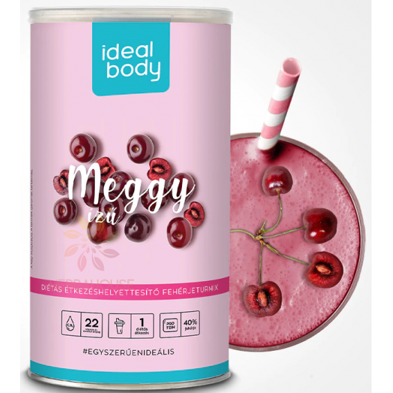 Obrázok pre IdealBody Pudră proteică de cireșe cu enzime (525g)