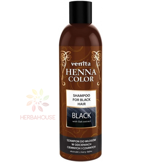 Obrázok pre Venita Henna Color Shampoo, șampon pentru păr negru și închis (250ml)