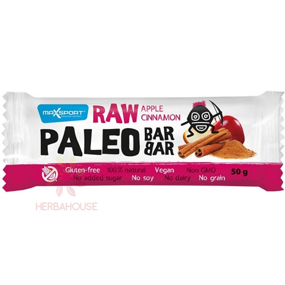 Obrázok pre Max Sport Paleo Raw Bar stick mere și scorțișoară (50g)