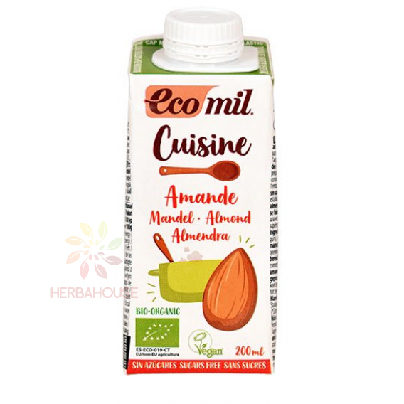 Obrázok pre Ecomil Bio Cremă de migdale neîndulcită (200ml)