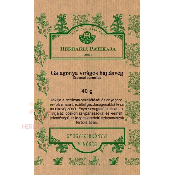 Obrázok pre Herbária Ceai de păducel comun - frunze cu flori (40g)