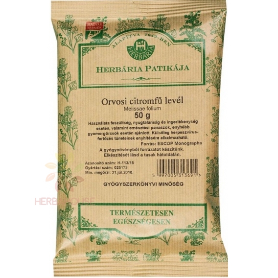 Obrázok pre Herbária Ceai de melisă, frunze (50g)