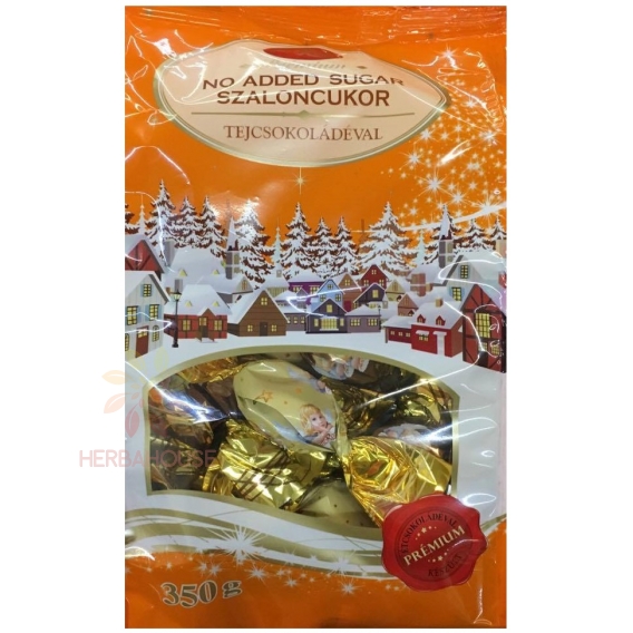 Obrázok pre Microse Bomboane de Craciun  din ciocolată cu umplutară de cremă din lapte si alune fără zahăr adăugat (350g)