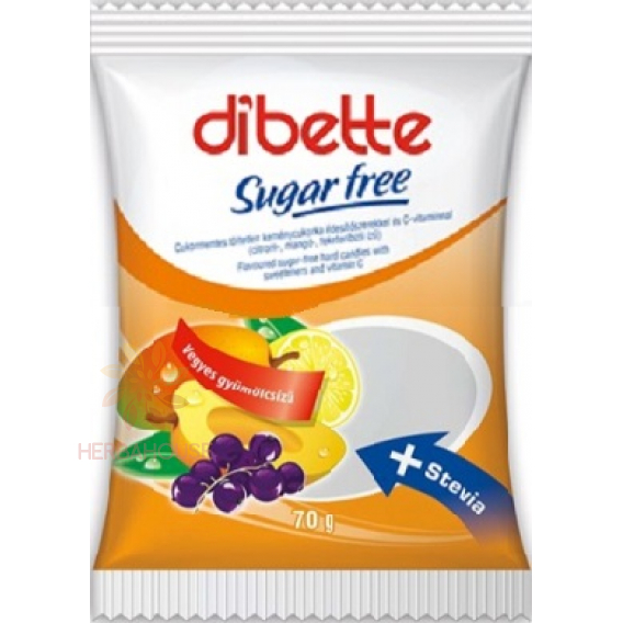 Obrázok pre Dibette Drops fructe fără zahăr cu îndulcitori și vitamina C (70g)