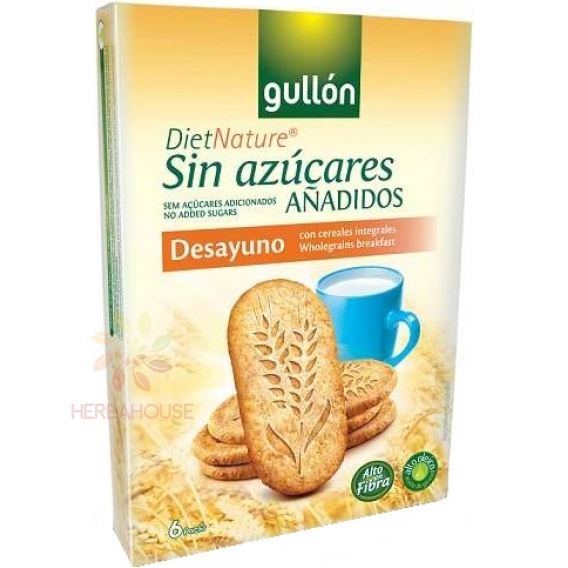Obrázok pre Gullón Biscuiți pentru micul dejun cu cereale integrale fără zahăr (216g)